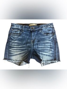 Big Star Liv Cutoff Denim Shorts Womens 28 Mid Rise Distressed Blue - Jorts